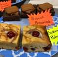 Image may contain: food, text that says "Salted Carame/ Biscof Brownies Bakewell Blondie"